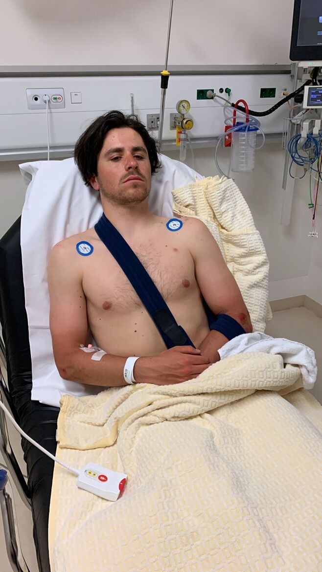 Tim den Braber gevallen in Ronde van Overijssel